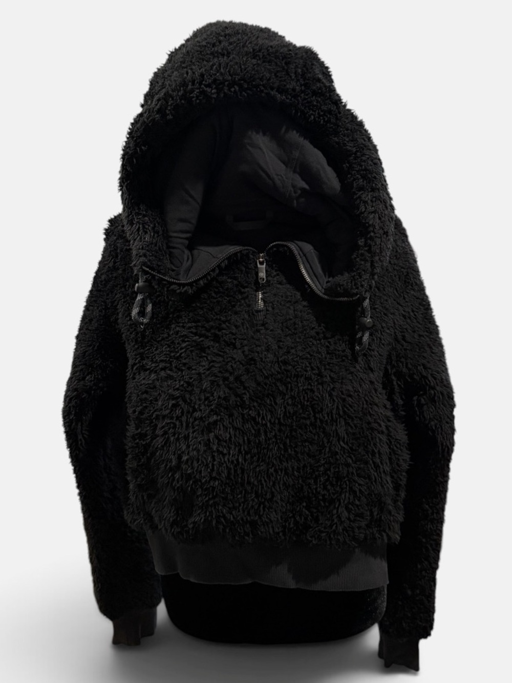 Lululemon Oh So Sherpa Half Zip Pullover Hoodie - Black - Size 4